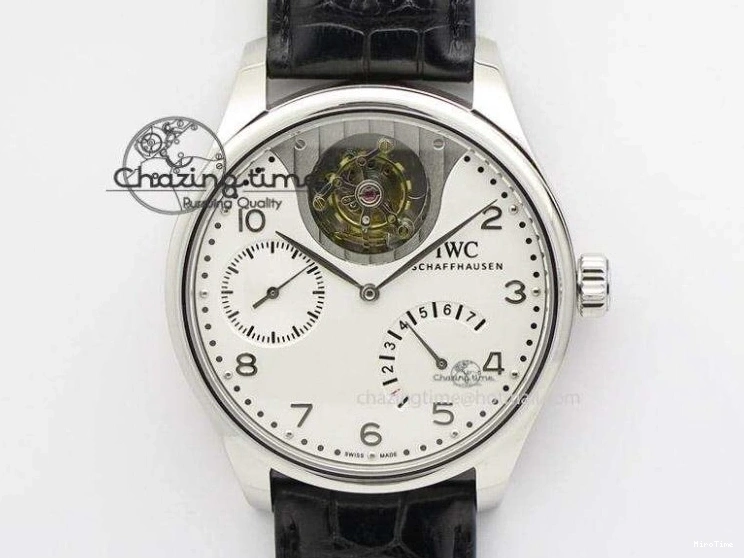 MIROTIME 1217 Portuguese Real PR Real Annual Calendar IW5035 YLF 1:1 Best Edition White Dial On Leather Strap A Refined 7243